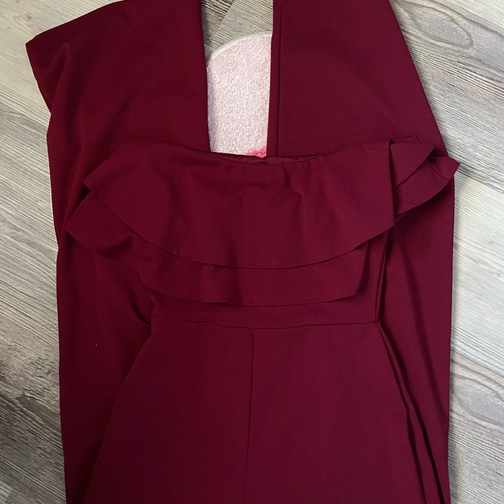 BURGUNDY/WINE romper outfit!